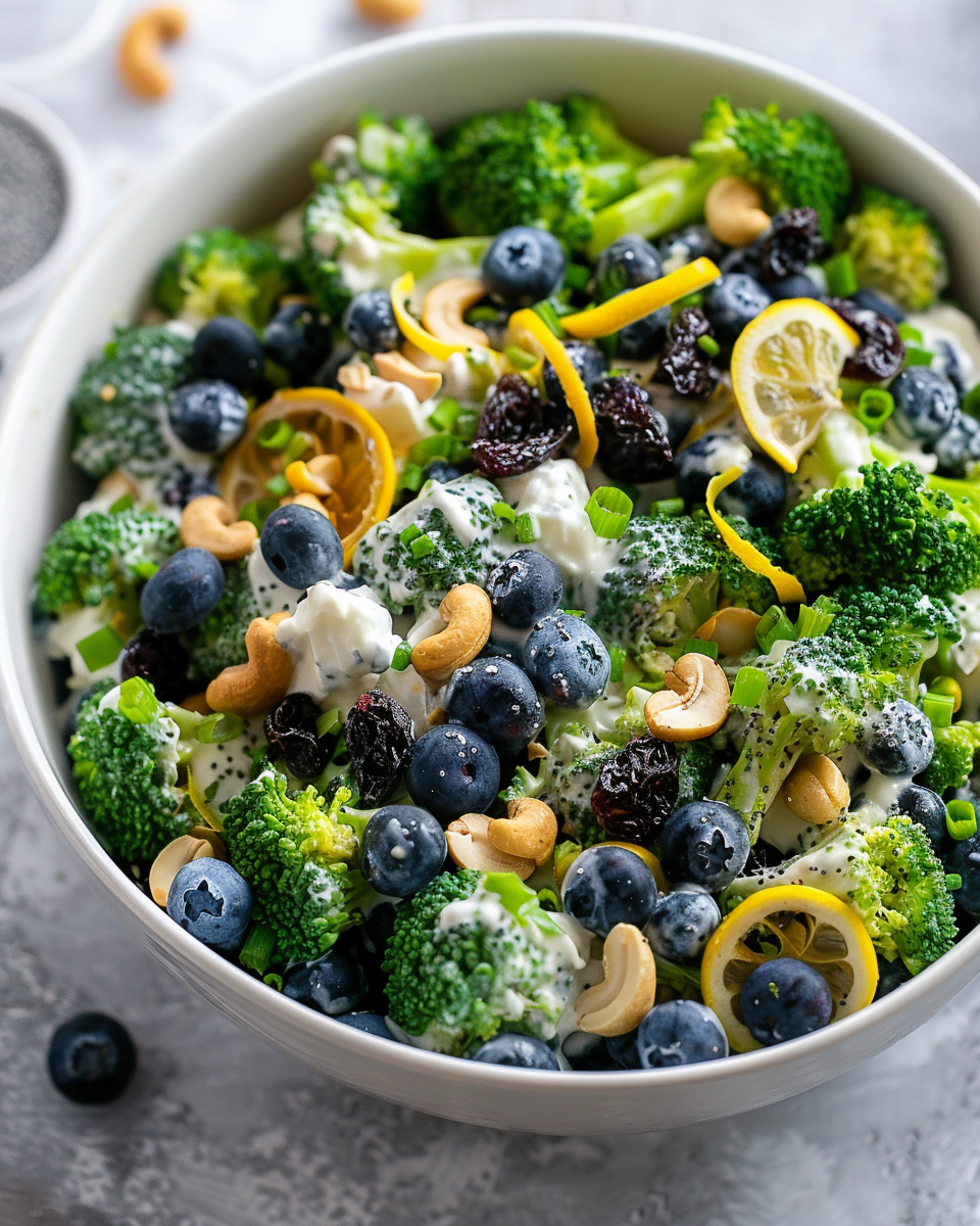 Garden Fresh: Broccoli Bliss with Lemon Poppyseed Drizzle