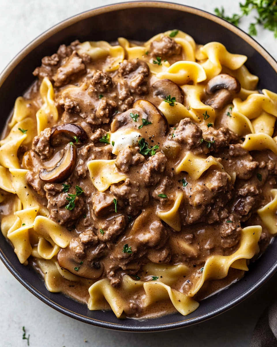 Hearty Beef Stroganoff with Egg Noodles – A Cozy, Comforting Dinner Idea