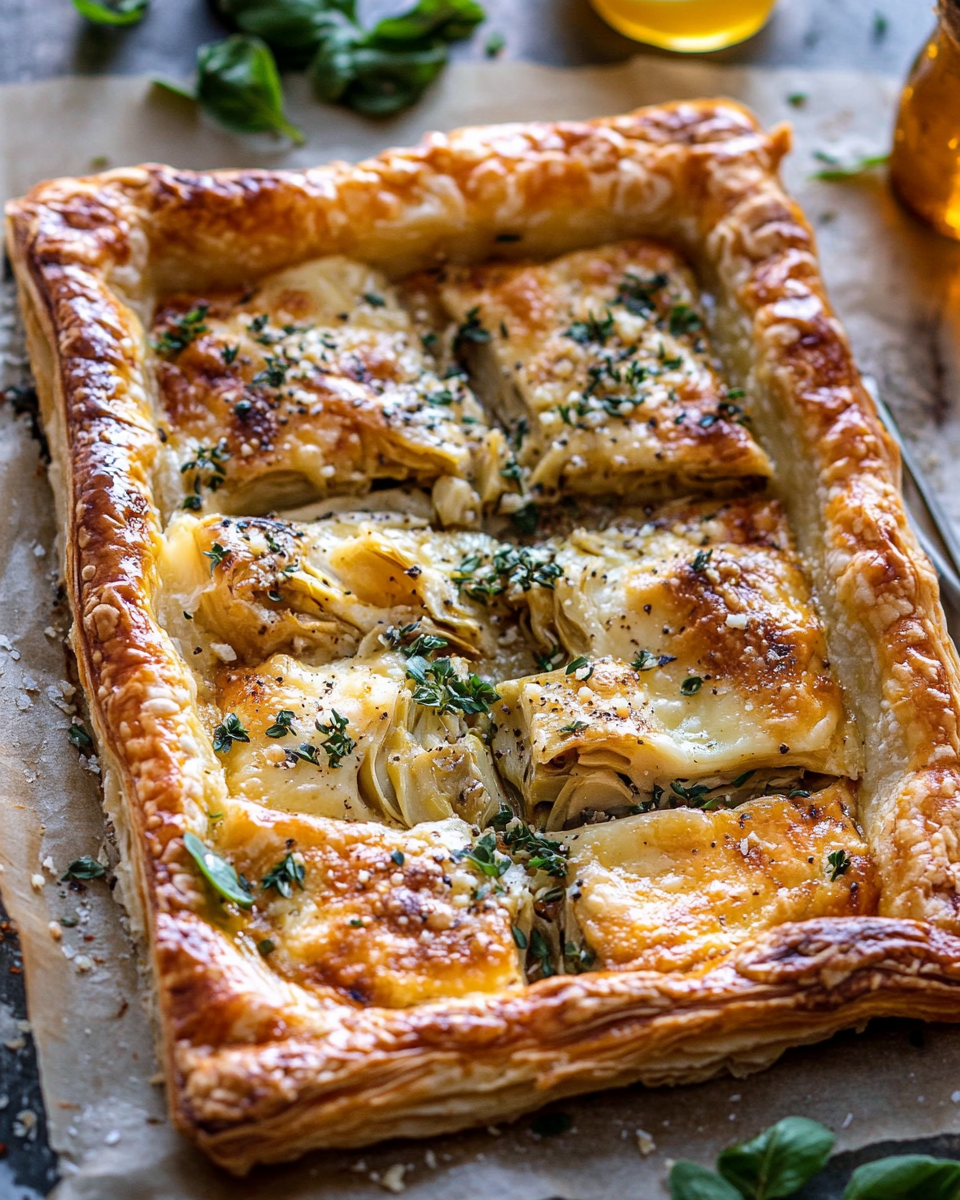 Golden Cheese and Herb Artichoke Tart: A Savory Delight for Every Occasion