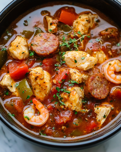 Flavorful Cajun Chicken and Sausage Stew – A Comforting, Bold Meal for Busy Days