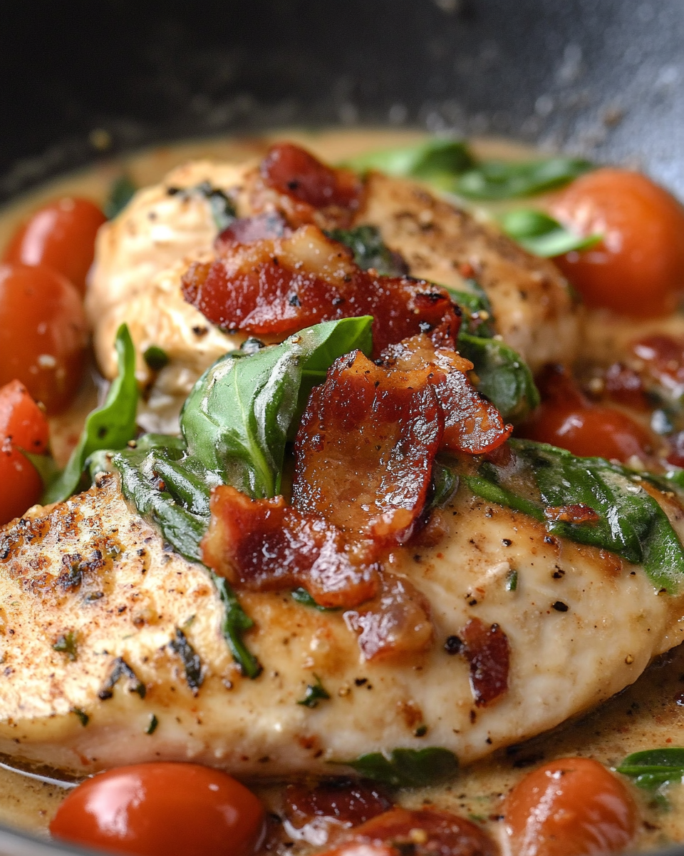 Creamy Garlic Parmesan Chicken with Spinach and Tomatoes: A Flavorful Dinner Recipe You’ll Love