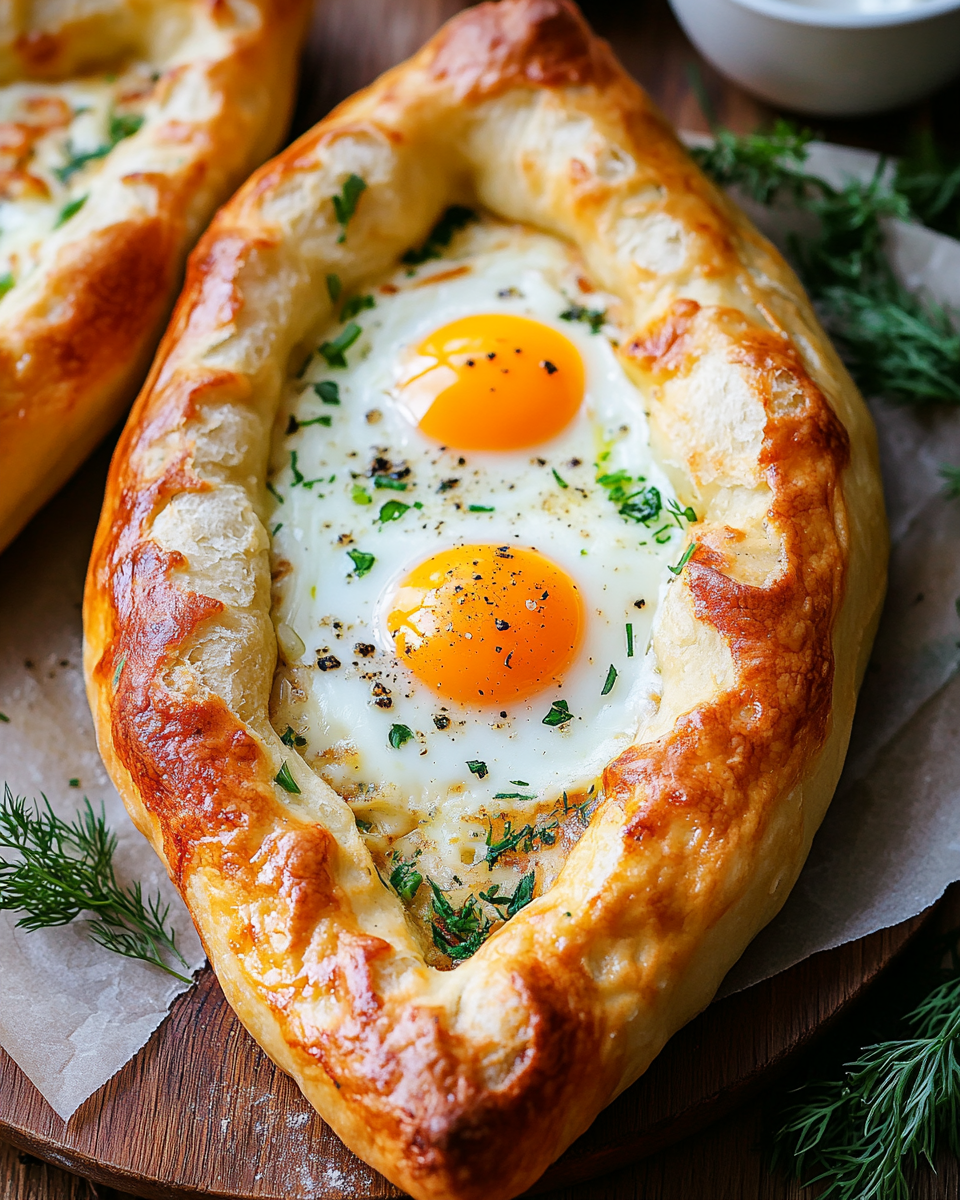 Homemade Georgian Khachapuri with Cheese and Egg: A Delicious Journey Into Georgian Cuisine