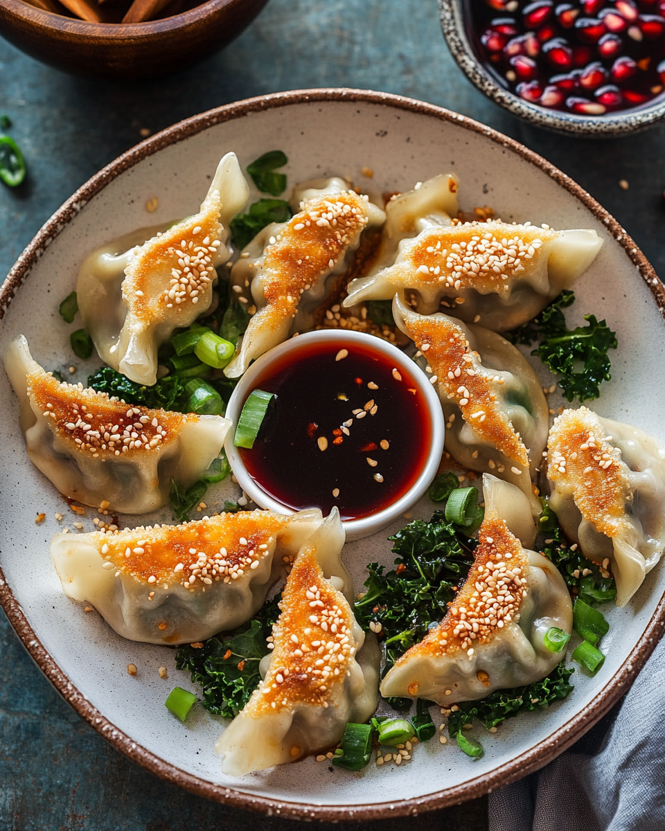 Sesame-Crusted Chicken Potstickers with Sticky Pomegranate Sauce: The Ultimate Guide to a Delicious Fusion Dish