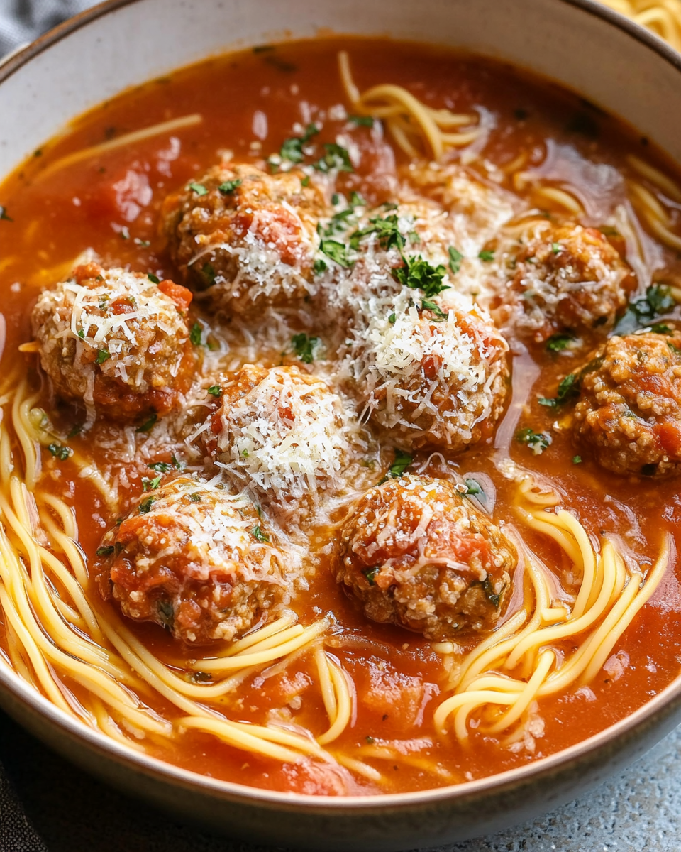 Easy Italian Meatball Soup with Spaghetti: A Cozy Comfort Meal You'll Love