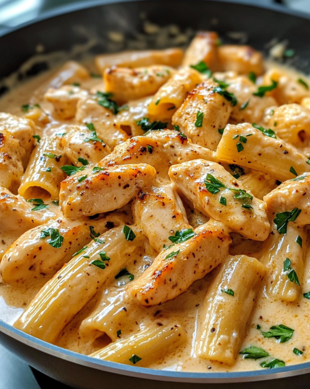 Creamy Garlic Chicken Pasta with Italian Seasoning – A Delicious Comfort Meal