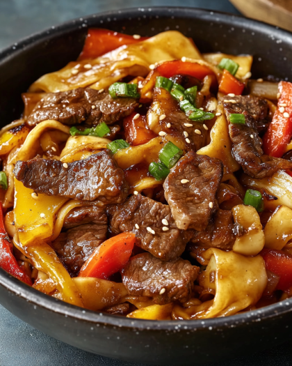 Stir-Fried Beef and Noodles with Vegetables: A Flavorful and Quick Dinner Recipe