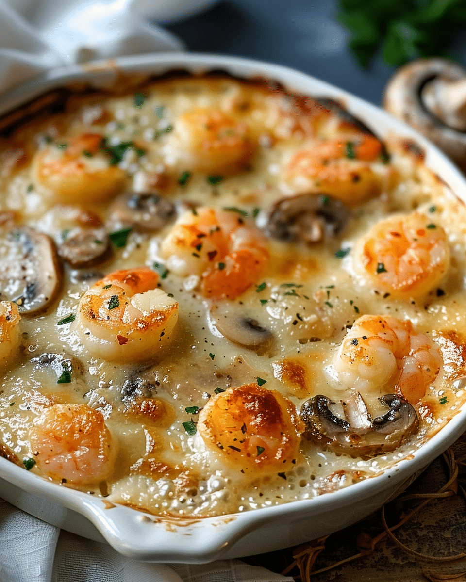 How to Make a Delicious Seafood Gratin with Mushrooms
