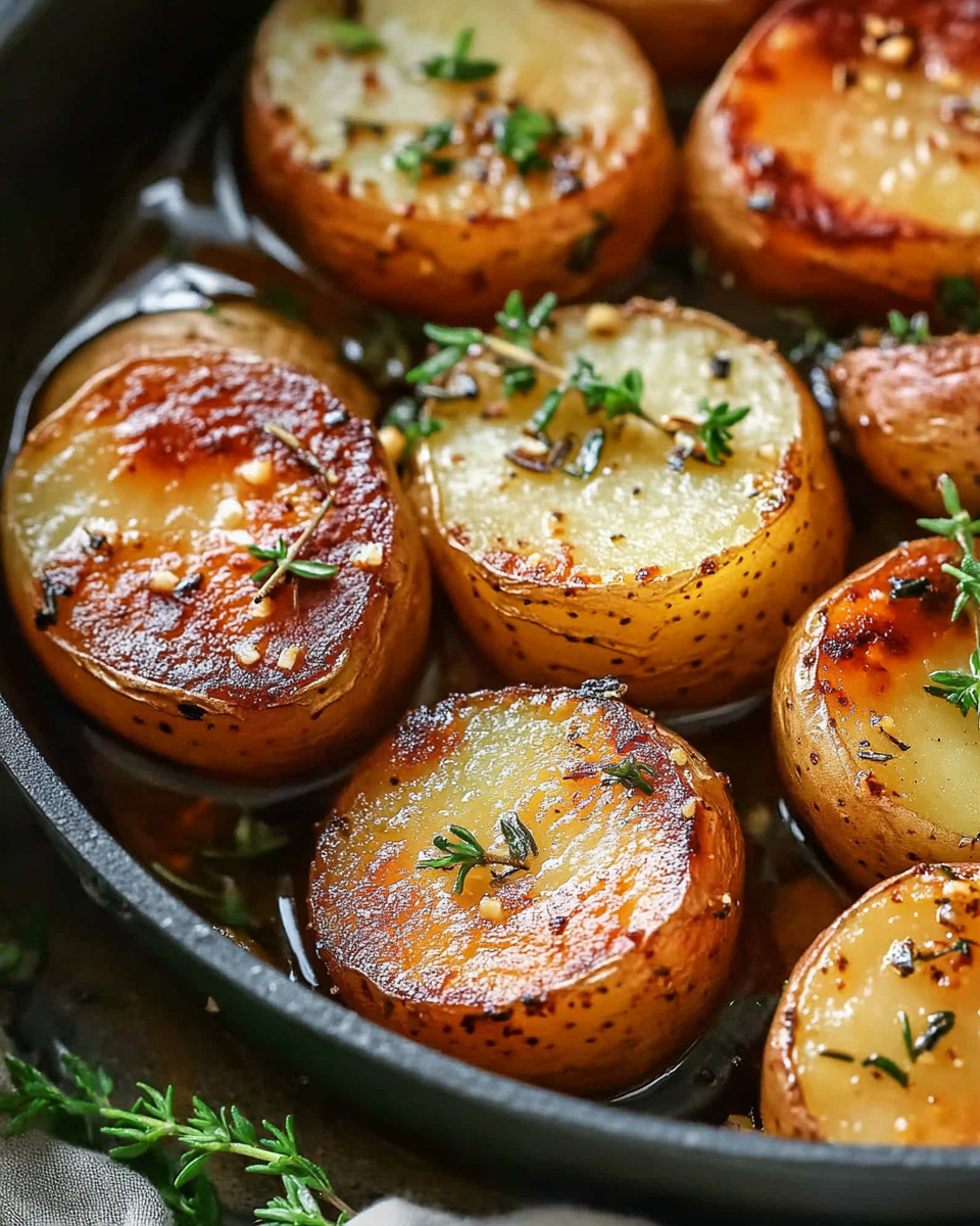 Crispy Smashed Potatoes with Garlic, Herb Butter, and Broth: The Ultimate Side Dish Recipe