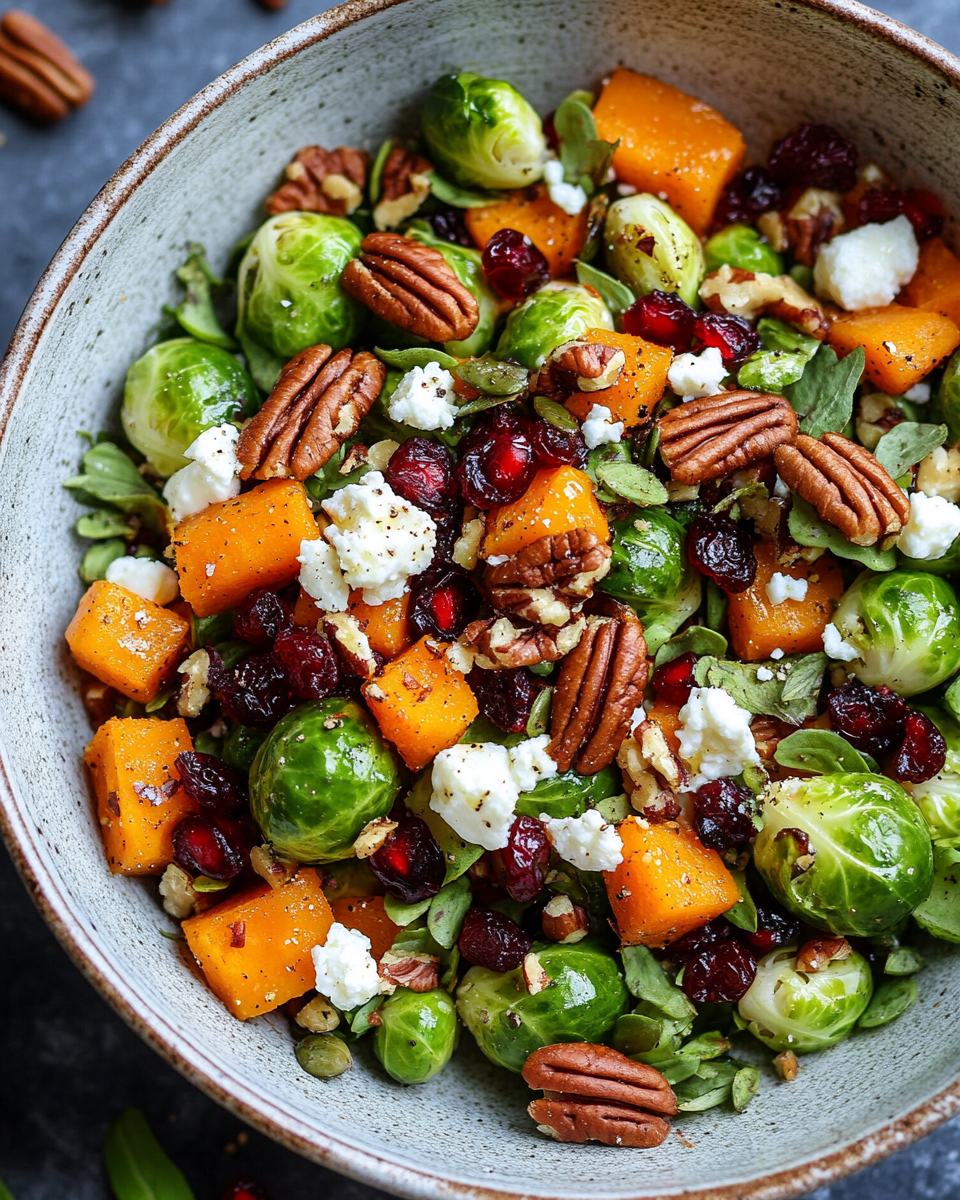 Roasted Brussels Sprouts and Butternut Squash Salad: A Delicious, Nutritious Delight for Every Occasion