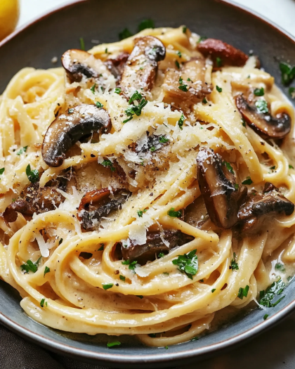 Creamy Mushroom Pasta with Fresh Herbs and Lemon: A Delightful Comfort Food Experience