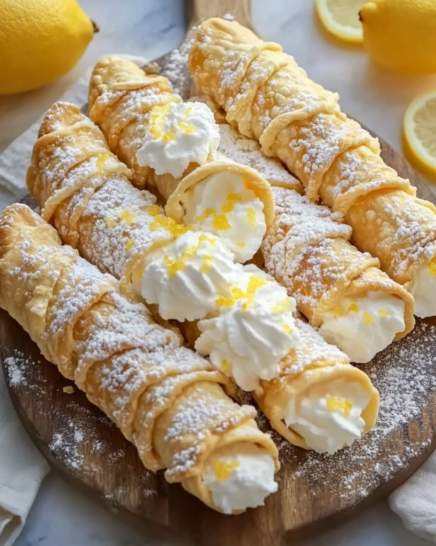 Easy Lemon Cannoli Shells with Marshmallow Filling: A Refreshing Spring Dessert