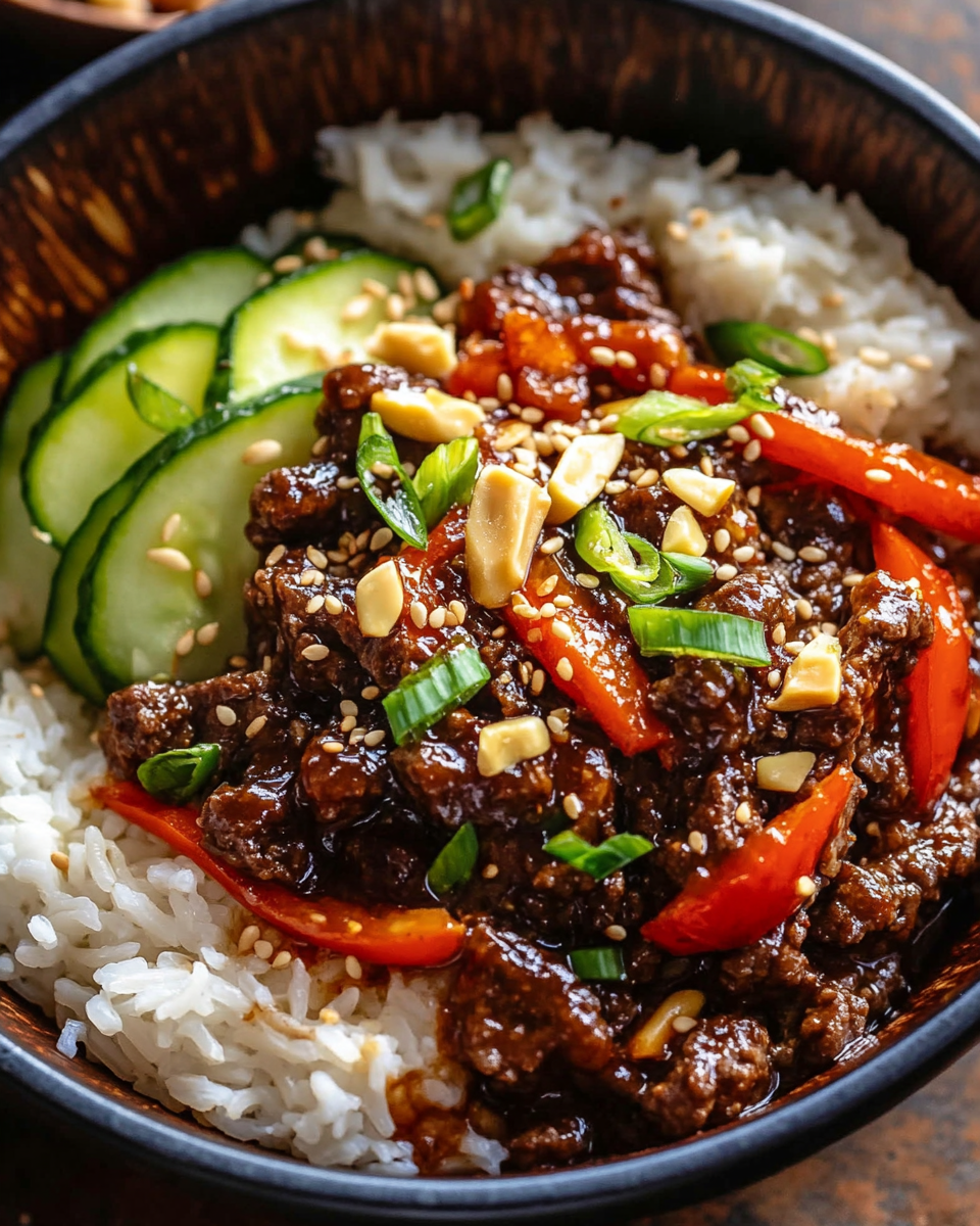 Sweet and Spicy Ginger Beef Bowls – A Flavorful and Easy Meal to Savor