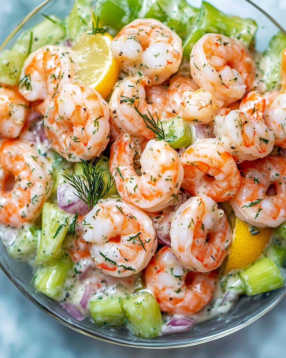 Fresh Shrimp Salad with Lemon and Dill Dressing: A Refreshing and Flavorful Delight