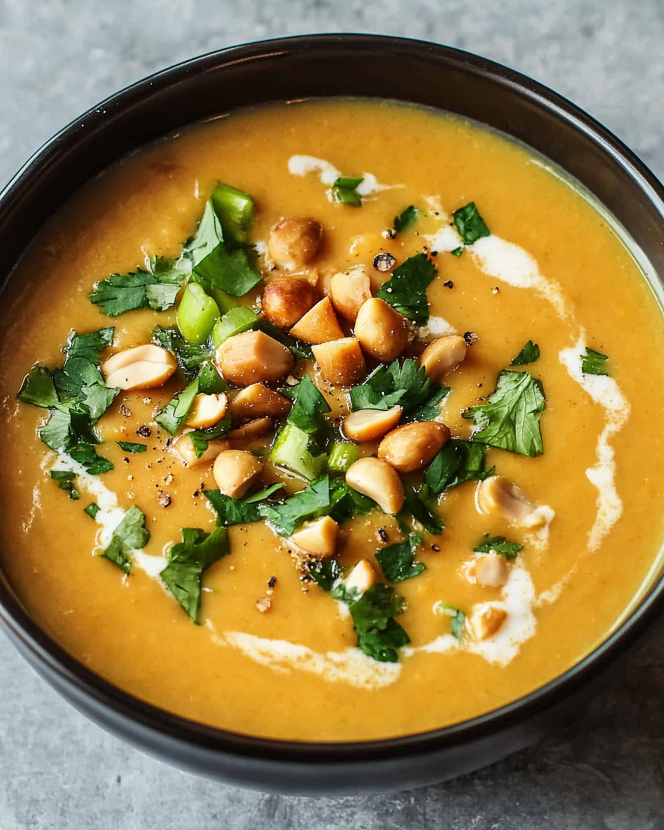 Creamy Butternut Squash Soup with Roasted Peanuts and Fresh Herbs: A Bowl of Comfort and Flavor