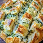 Cheesy Spinach and Artichoke Pull-Apart Sourdough Bread: A Perfect Party Appetizer
