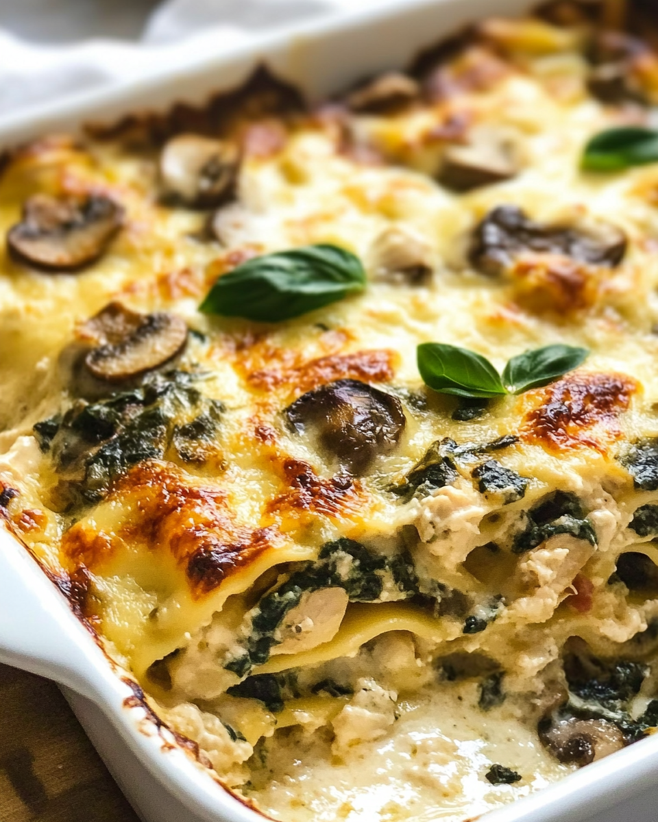 Creamy Chicken Spinach Lasagna Recipe – A Comforting and Flavorful Dish
