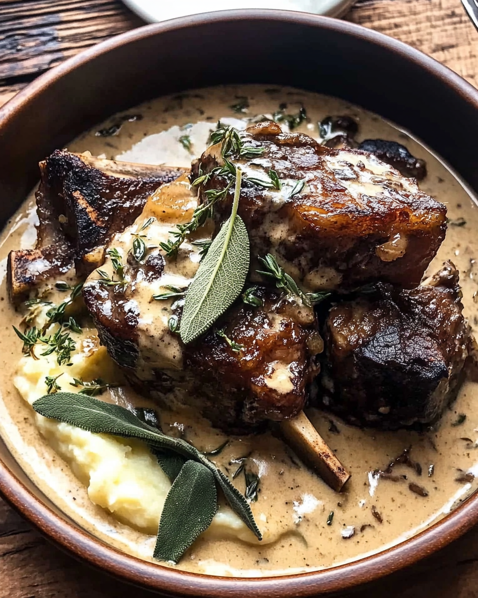 Braised Short Ribs in Creamy Herb Sauce: A Hearty, Flavorful Comfort Food