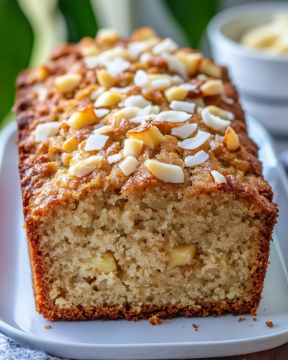Banana Pineapple Coconut Bread – Easy Tropical Loaf for Brunch or Snacks