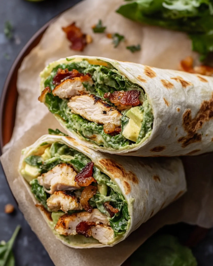 Grilled Chicken Caesar Wraps with Avocado and Bacon: A Flavor-Packed Meal You’ll Crave Daily