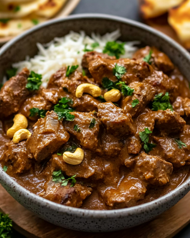 Creamy Lamb Korma with Cashew Puree and Aromatic Spices: A Rich, Flavorful Journey