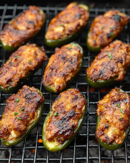 Grilled Stuffed Jalapeños with Bacon, Chicken, and Cheese: A Flavor Explosion