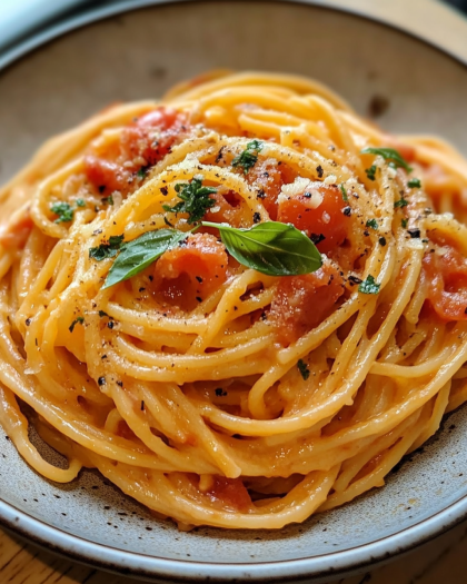 Creamy Tomato Basil Spaghetti Recipe – A Flavorful Italian Delight You’ll Love