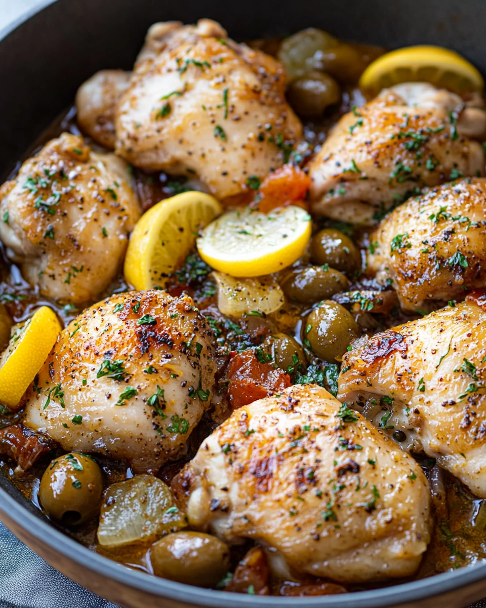 Easy Lemon Olive Chicken Thighs Recipe: A Flavorful One-Pan Dish for Busy Nights