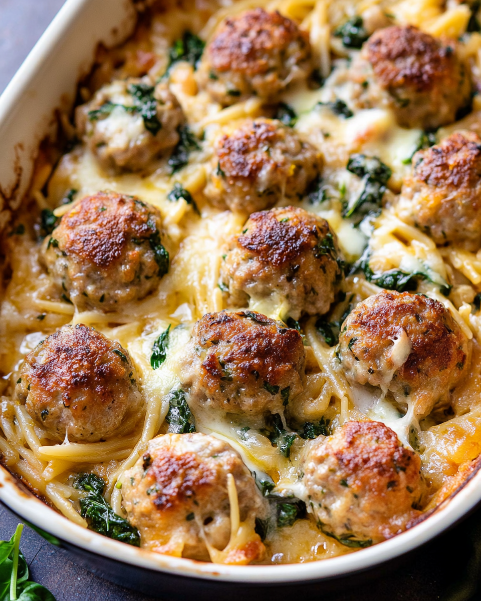 Creamy Lemon Herb Meatball Orzo Bake: A Comforting One-Pan Meal