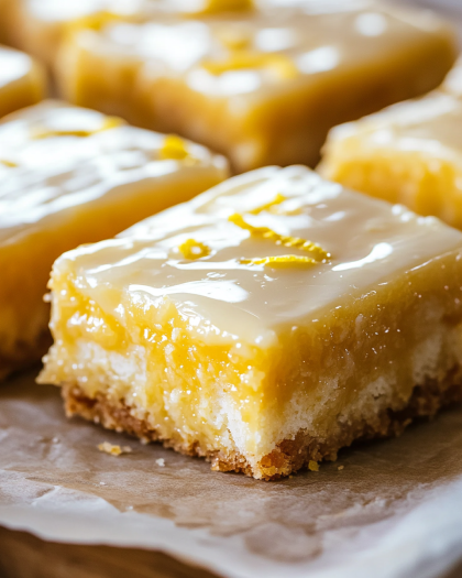 Lemon Brownies with Zesty Lemon Glaze – A Tangy Treat You'll Crave All Year