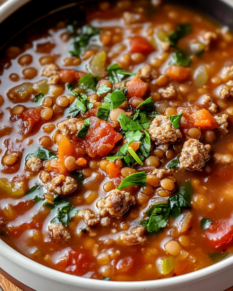 Hearty Lentil and Sausage Soup in the Slow Cooker: A Comforting, Flavorful Delight