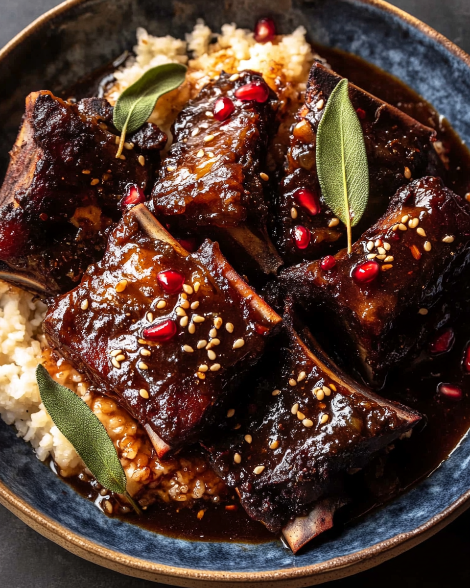 Braised Pomegranate Short Ribs: A Sweet and Savory Delight