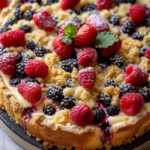 Easy Berry Cake with Crumb Topping – A Delightful Treat for Every Occasion