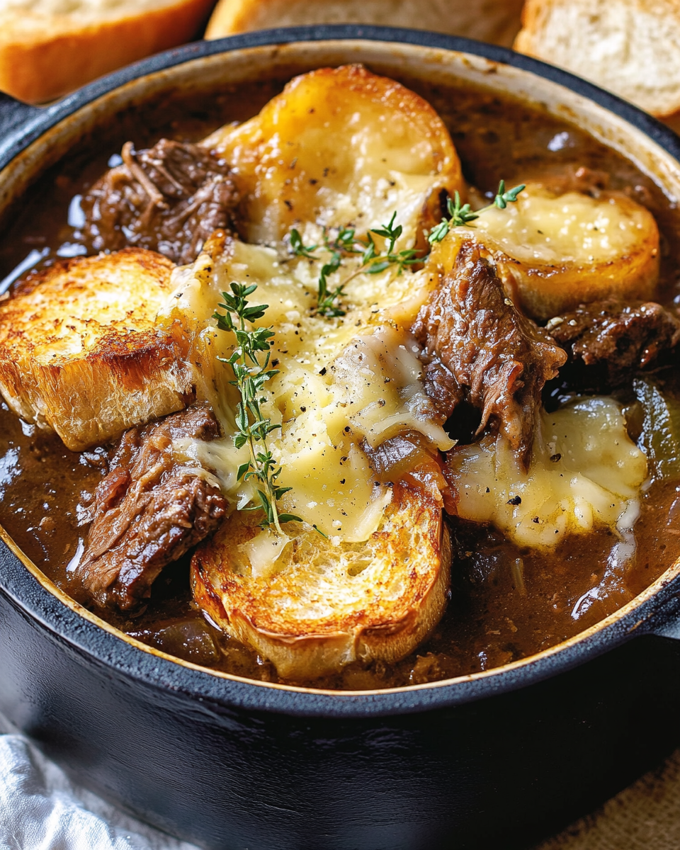 Hearty Beef Stew with Cheesy Bread Topping: The Ultimate Comfort Food Recipe
