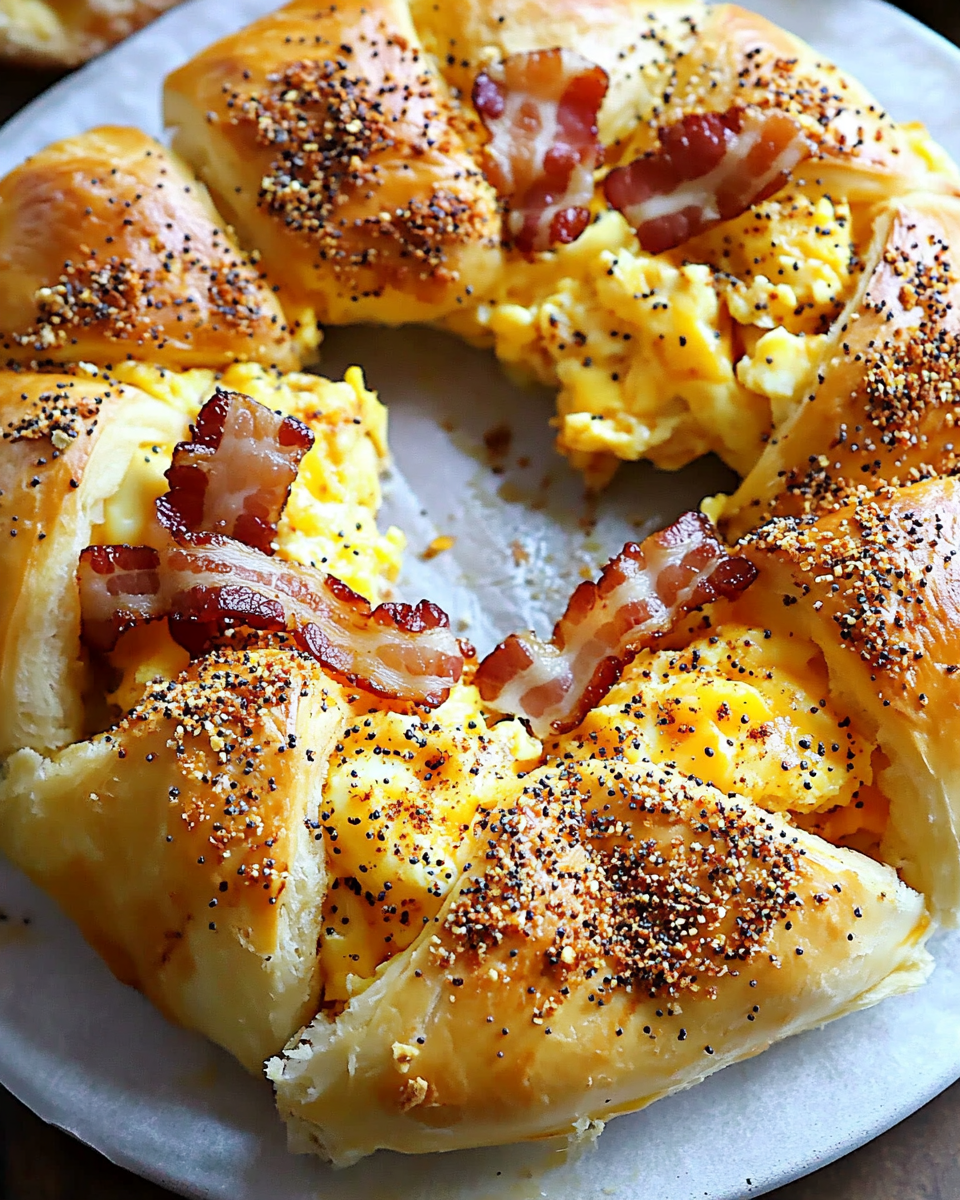 Bacon, Egg, and Cheese Crescent Roll Ring: The Ultimate Breakfast Delight