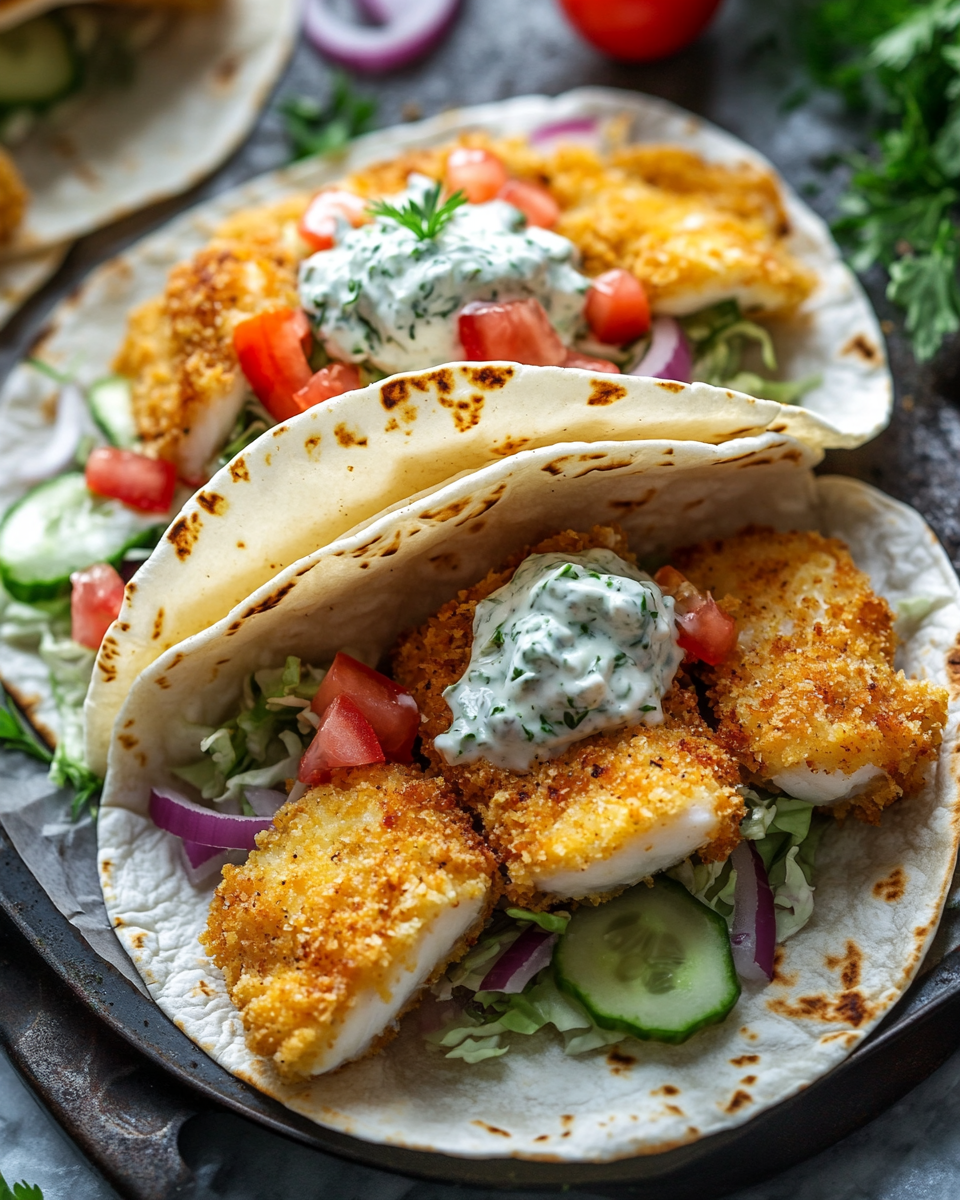 Crispy Fish Tacos with Mint Tzatziki Sauce: A Healthy Twist on Taco Night