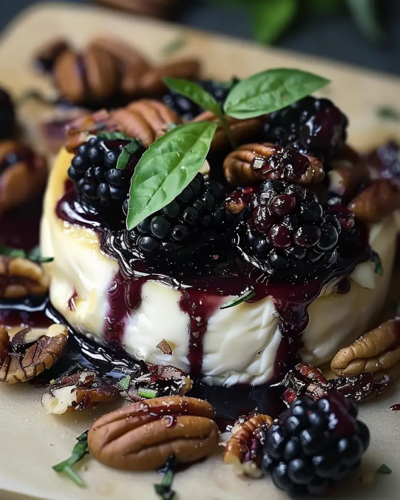Balsamic Glazed Blackberry and Basil Brie with Candied Pecans: A Decadent Delight