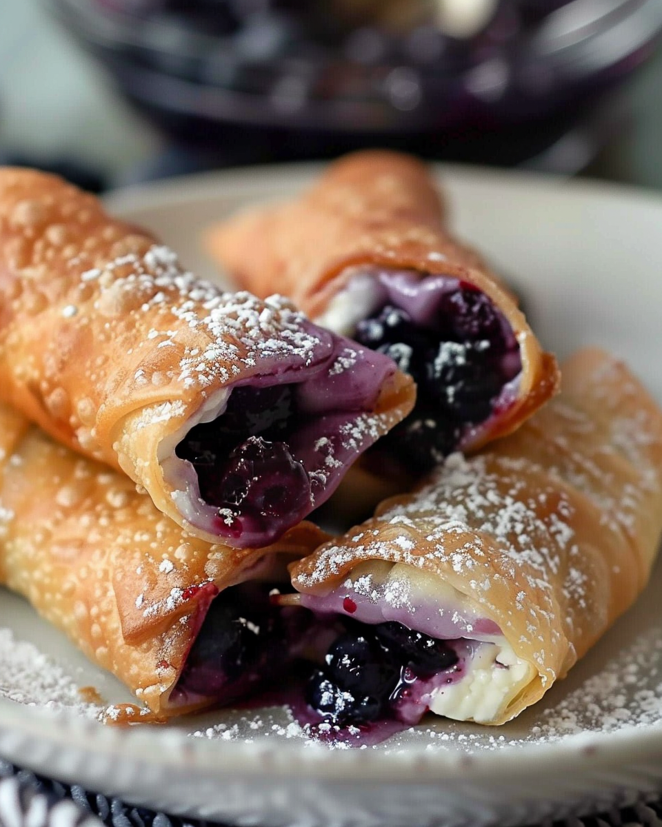 Blueberry Cream Cheese Egg Rolls – A Sweet and Savory Delight