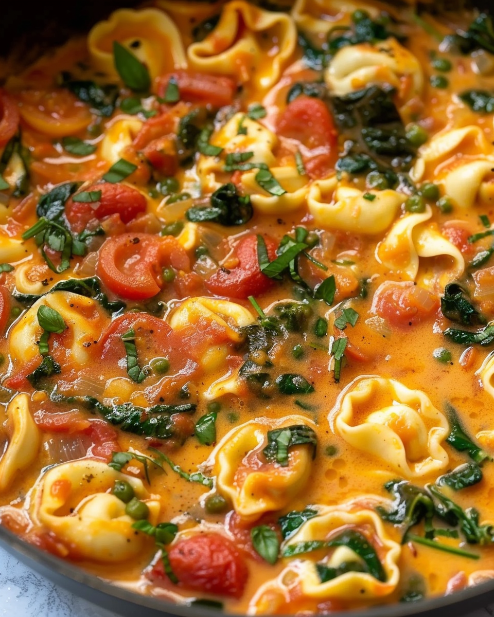 Creamy Tomato Basil Tortellini Skillet – A Quick and Delicious Weeknight Meal