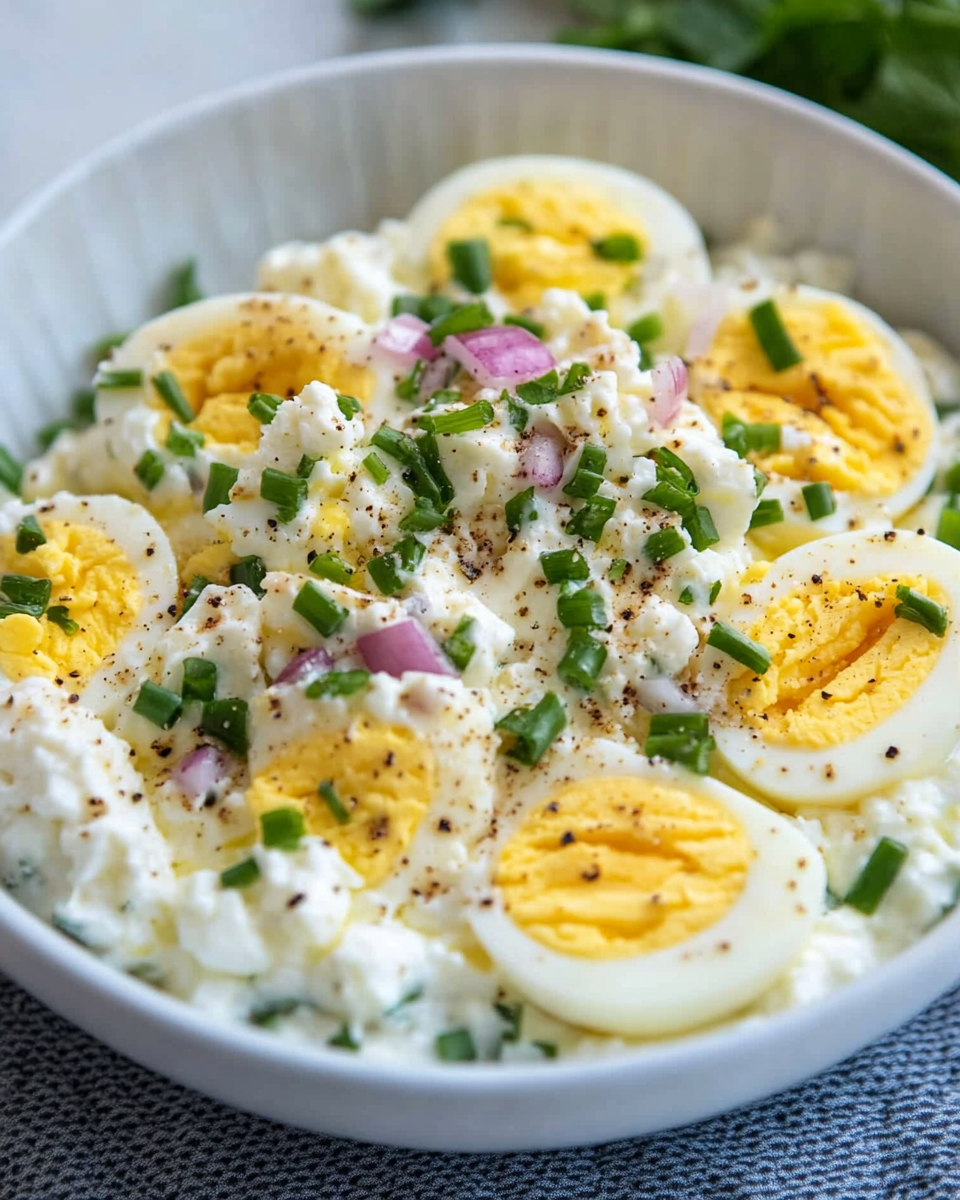 Egg Salad with Cottage Cheese and Herbs – A Creamy, Refreshing Twist on a Classic