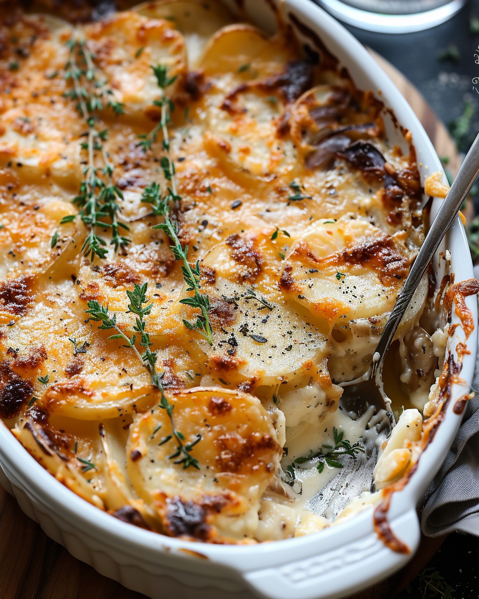 Scalloped Potatoes with Gruyere and Cheddar: A Rich and Comforting Classic