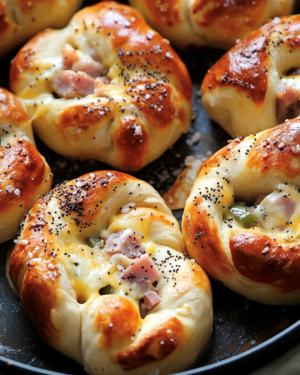 Stuffed Pretzels with Ham, Cheese, and Jalapeños: A Savory Twist on a Classic Snack