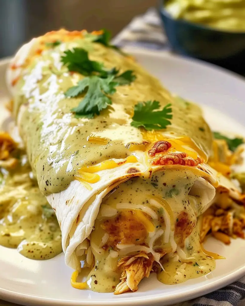 Baked Chicken Burritos with Cheesy Green Chili Sauce: The Comfort Food You Didn’t Know You Needed