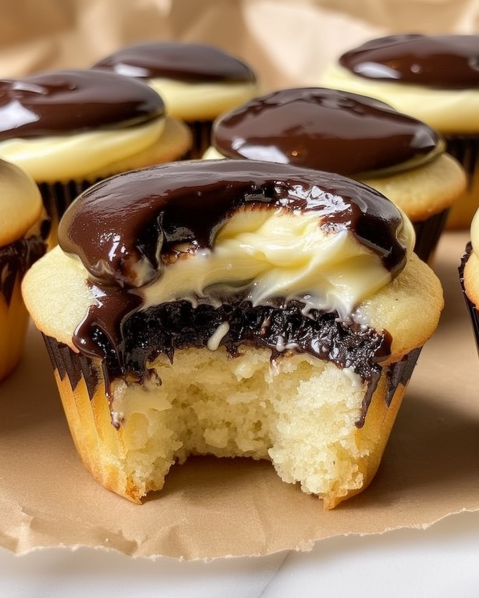 Boston Cream Cupcakes Recipe – A Sweet Twist on the Classic Dessert
