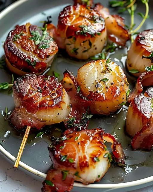Air Fryer Bacon Wrapped Scallops: A Perfectly Crispy, Sweet & Savory Delight