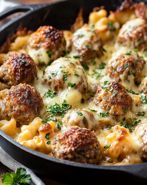 Cheesy French Onion Meatballs with Gruyère and Mozzarella: A Comforting Recipe for Cozy Nights