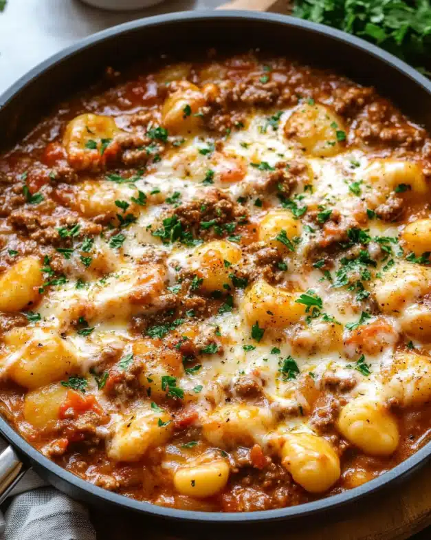 One-Pot Creamy Beef Gnocchi Skillet – Easy Weeknight Dinner