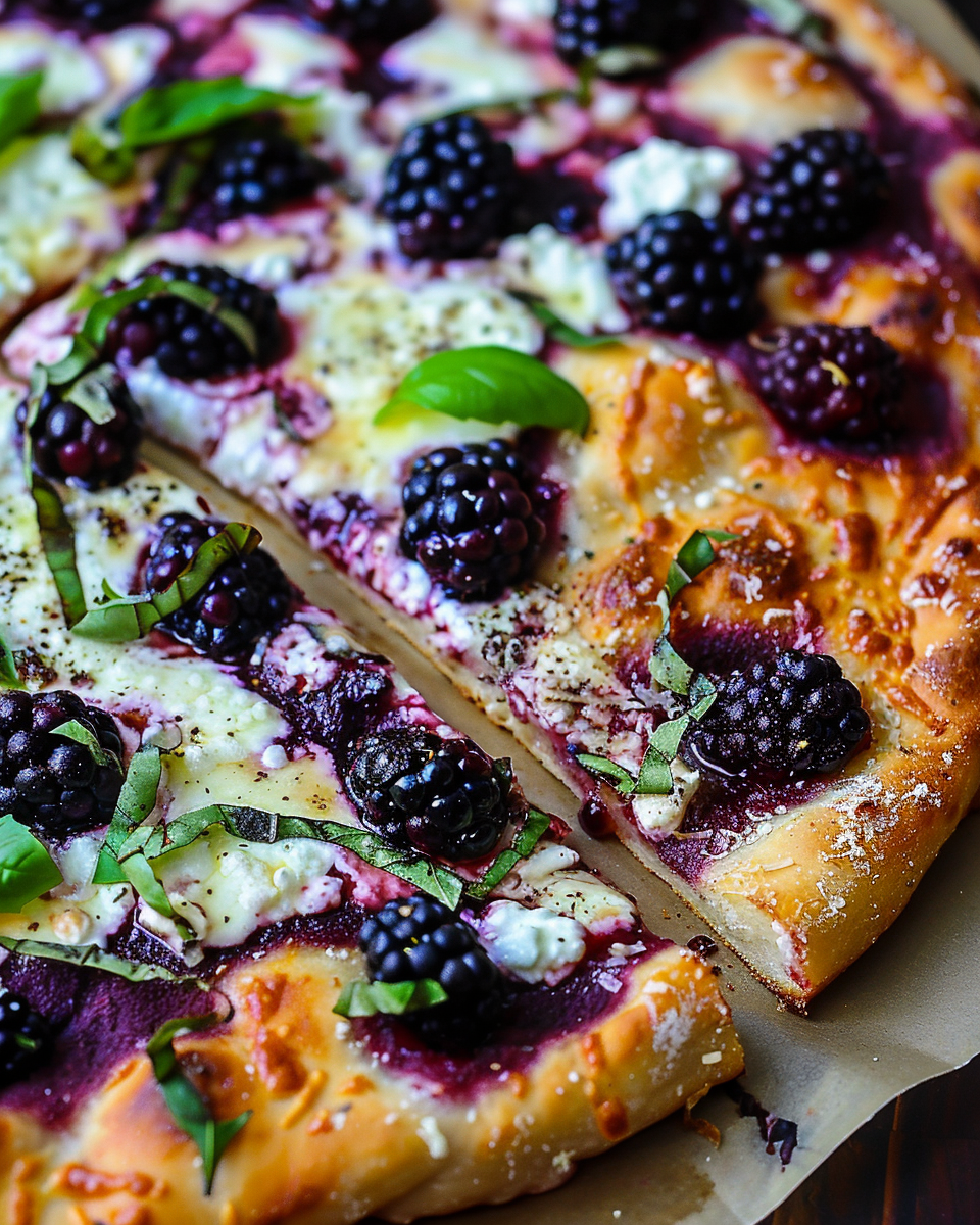 Blackberry Basil Ricotta Pizza: A Sweet and Savory Delight