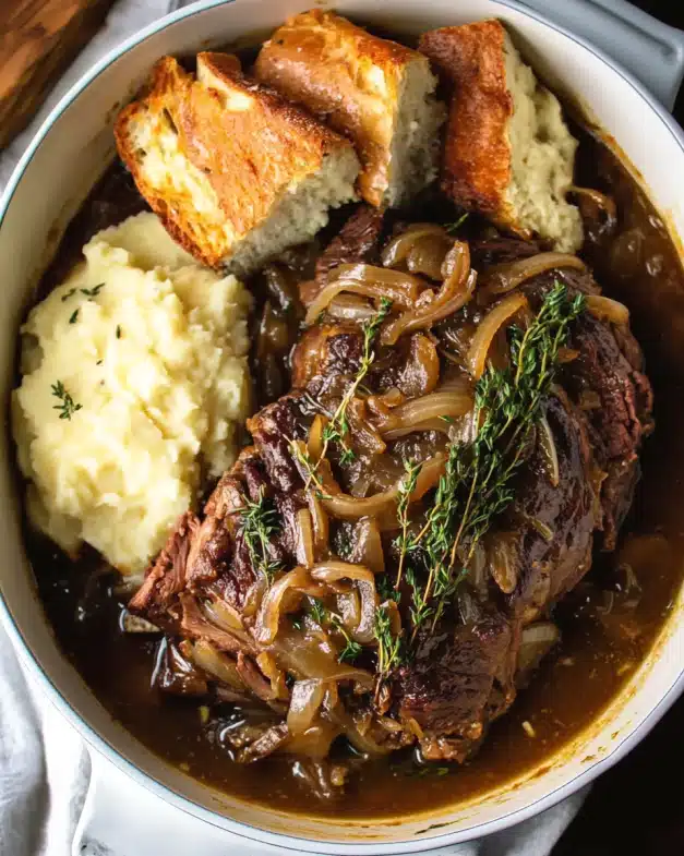 Melt-in-Your-Mouth French Onion Pot Roast (No Wine)