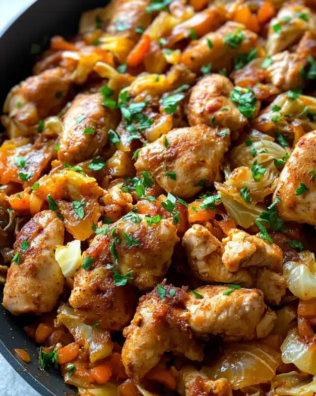 One-Pan Chicken and Cabbage Skillet with Garlic and Paprika: Your Next Go-To Dinner