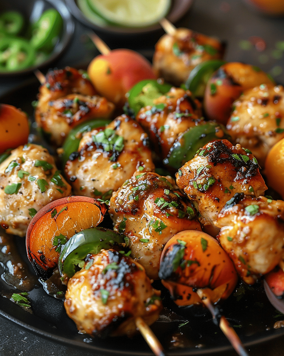 Jalapeno Peach Chicken Skewers: A Perfect Blend of Sweet Heat and Juicy Flavor
